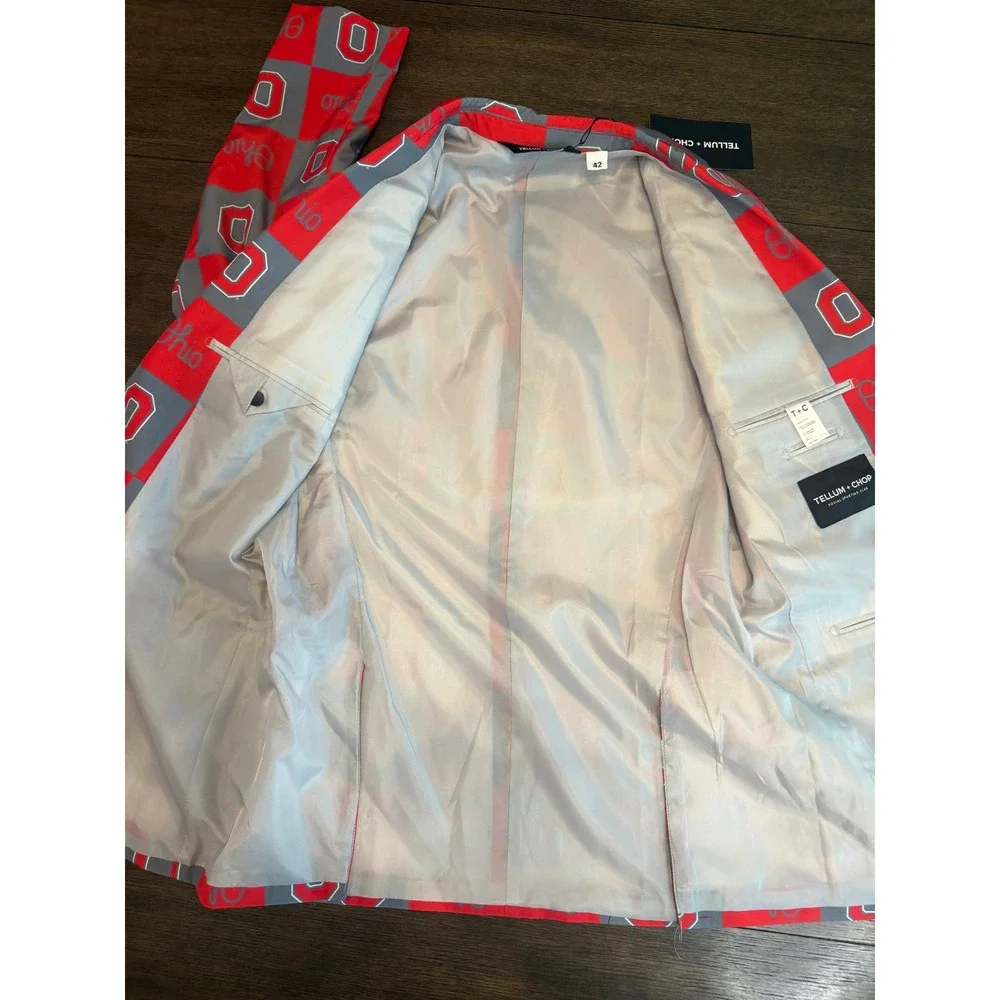 Tellum + Chop Ohio State Suit 42 Jacket 38x36 Pants Game Day Tailgate NWT